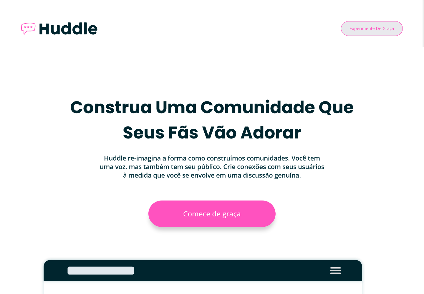 huddle-landing-page png